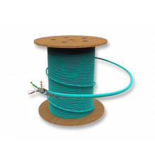 Patchwork Кабель F / UTP Кат.6А, 500 МГц,23AWG / 1, LSZH 3-22, 7,3 мм, бирюзово-синий (RAL5018), барабан 500 м (77746201)