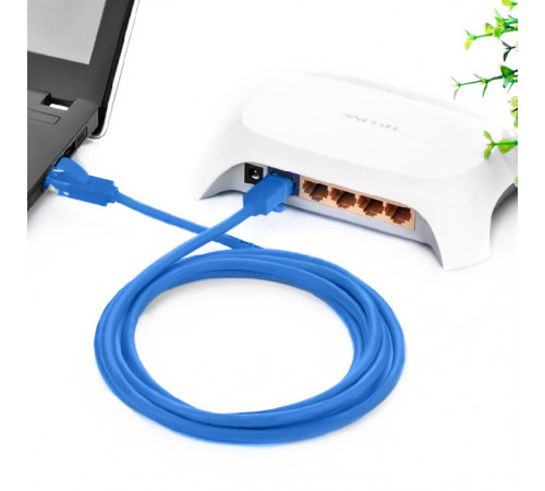 Greenconnect RJ45(m) - RJ45(m) Cat. 5e U/UTP PVC 0.15м синий