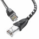 Greenconnect RJ45(m) - RJ45(m) Cat. 6 15м черно-белый