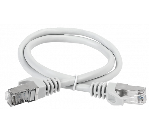 ITK RJ45(m) - RJ45(m) Cat. 6A S/FTP LSZH 2м серый