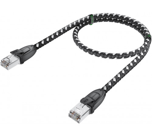 Greenconnect RJ45(m) - RJ45(m) Cat. 6 1м черно-белый