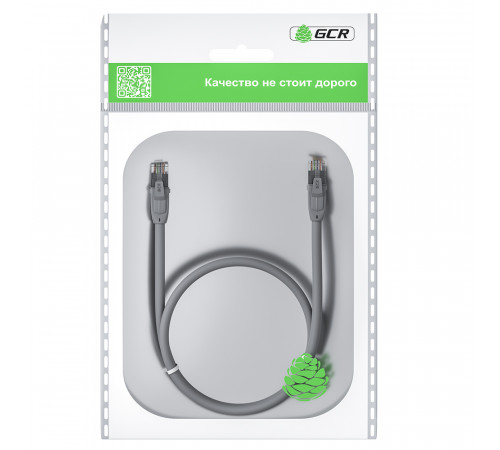 Greenconnect RJ45(m) - RJ45(m) Cat.6 UTP  7.5м серый