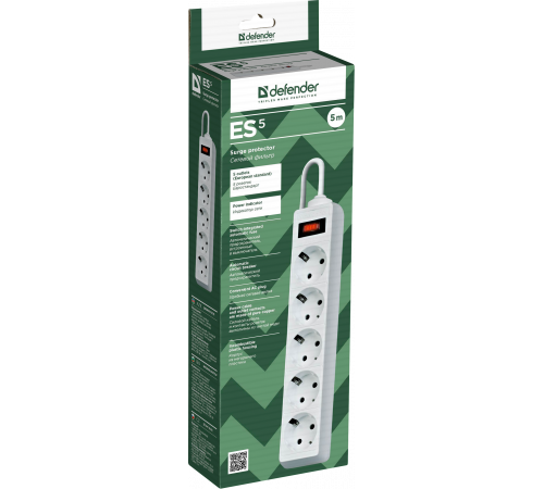 Defender ES 5 White (5 м, 5 розеток)