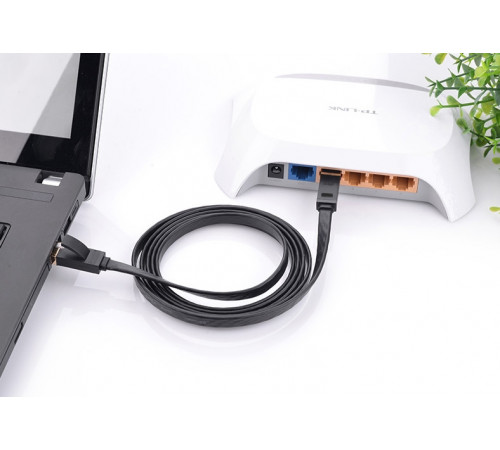 Greenconnect RJ45(m) - RJ45(m) Cat. 6 U/UTP PVC 1м чёрный