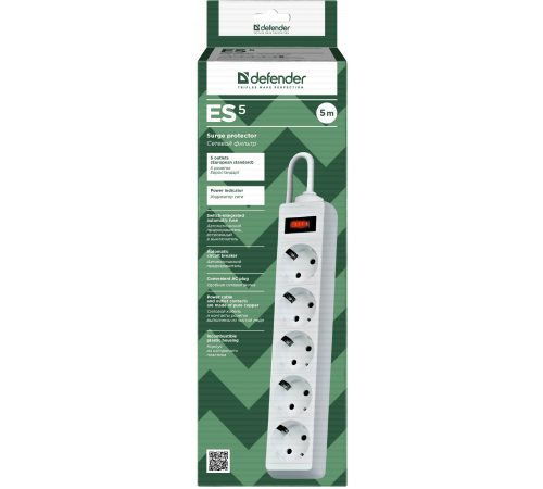 Defender ES 5 White (5 м, 5 розеток)