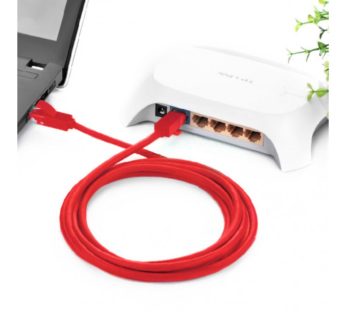 Greenconnect RJ45(m) - RJ45(m) Cat. 5e U/UTP PVC 5м красный