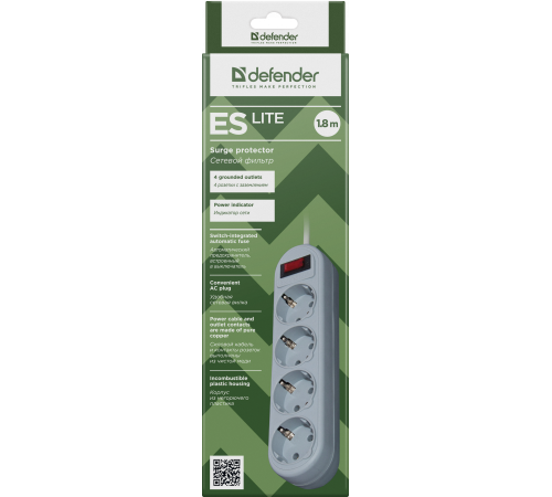 Defender ES 1.8 Lite (1.8 м, 4 розетки)