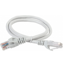 ITK RJ45(m) - RJ45(m) Cat. 6 U/UTP LSZH 3м серый