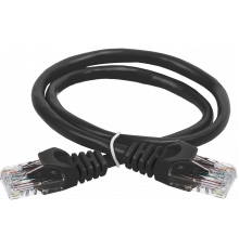 ITK RJ45(m) - RJ45(m) Cat. 5e U/UTP LSZH 3м черный