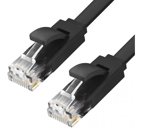 Greenconnect RJ45(m) - RJ45(m) Cat. 6 U/UTP PVC 5м чёрный