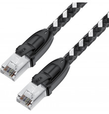Greenconnect RJ45(m) - RJ45(m) Cat. 6 10м черно-белый