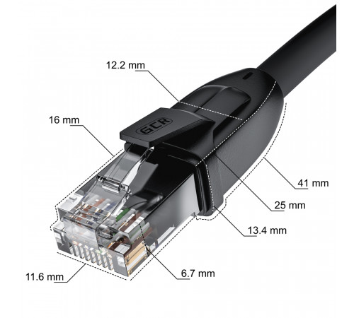 Greenconnect RJ45(m) - RJ45(f) Cat. 6 U/UTP LSZH 1м