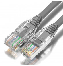 Greenconnect RJ45(m) - RJ45(m) Cat. 5e UTP  01.5м серый