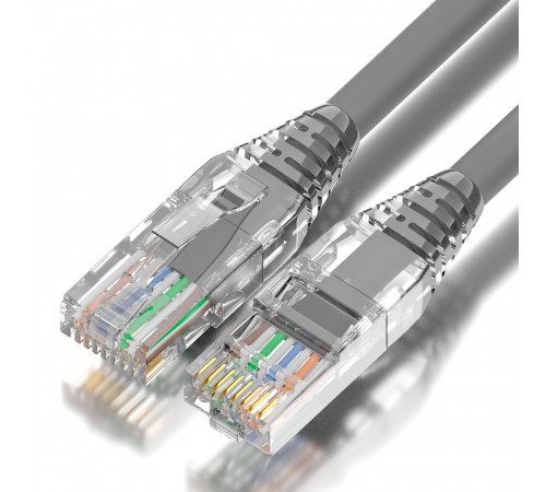 Greenconnect RJ45(m) - RJ45(m) Cat. 5e UTP  01.5м серый