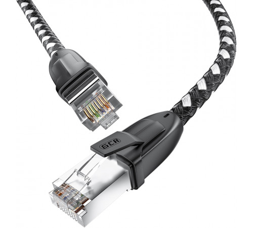 Greenconnect RJ45(m) - RJ45(m) Cat.6 3м черно-белый